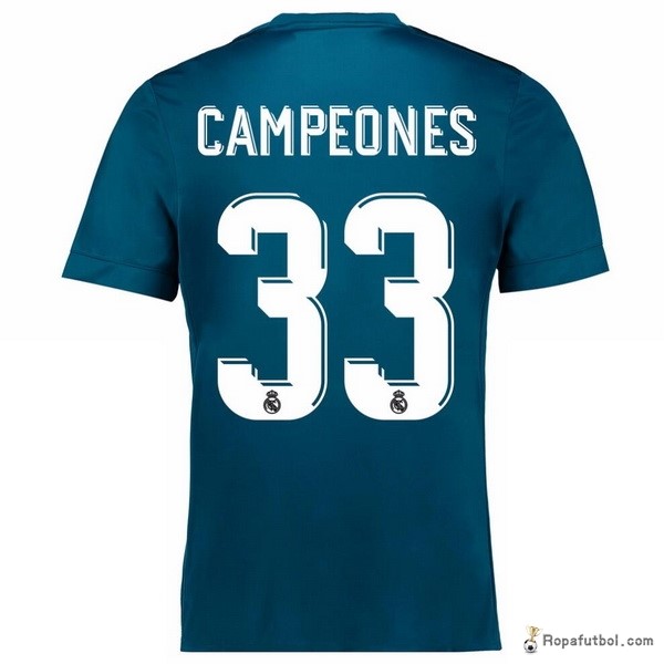 Camiseta Real Madrid Replica Tercera Ropa Campeones 2017/18